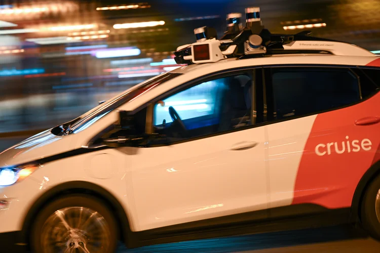 SAN FRANCISCO, CA, UNITED STATES - JULY 24: A Cruise, which is a driverless robot taxi, is seen during operation in San Francisco, California, USA on July 24, 2023. The self-driving service of âCruiseâ, the autonomous vehicle company owned by General Motor, is thought to be a step towards wider commercial deployment of a long-promised autonomous alternative to ride-hailing services such as Uber or Lyft in the US. (Photo by  via Getty Images) (Tayfun Coskun/Anadolu Agency/Getty Images)