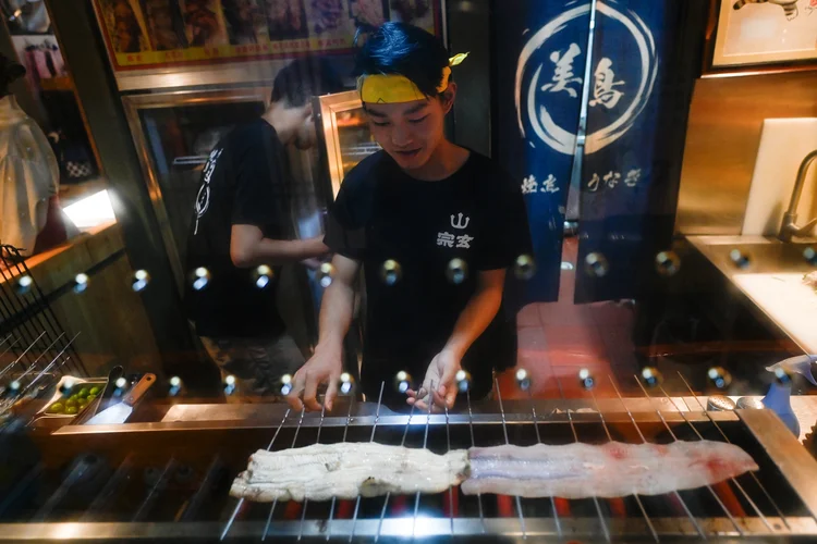 Restaurante em Pequim: OMI de Serviços sai abaixo do esperado na China (PEDRO PARDO/AFP/Getty Images)