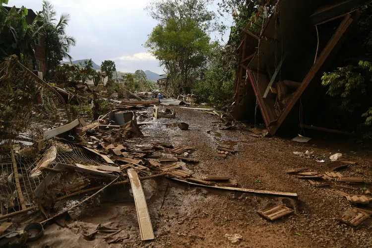Passagem de ciclone: estado do Rio Grande do Sul encara sua pior tragédia climática (SILVIO AVILA/AFP/Getty Images)