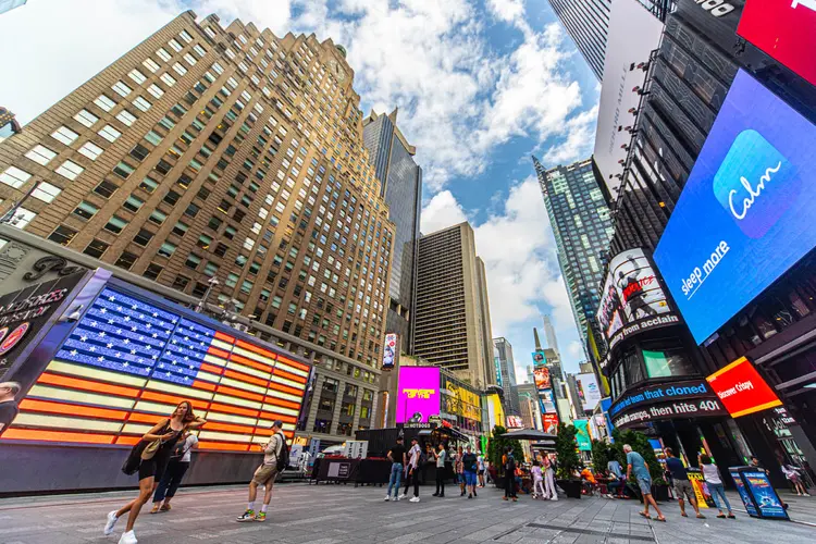 Times Square, em Nova York, um dos centros financeiros do país (Leandro Fonseca/Exame)