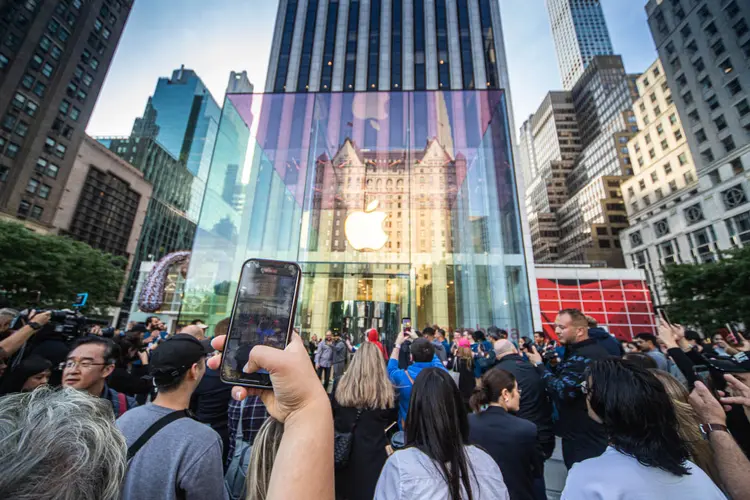 Lançamento do Iphone 15 na Fifth Avenue, em Nova York: produto reconhecido pelo mercado (Leandro Fonseca/Exame)