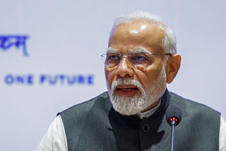 Narendra Modi, primeiro-ministro da Índia (Evelyn Hockstein/Getty Images)