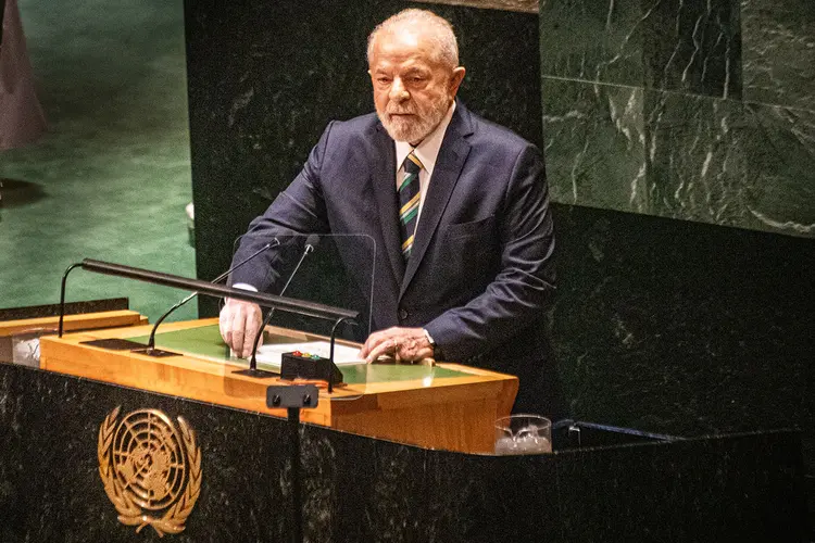 Lula discursa na Assembleia Geral da ONU em NYC. (Leandro Fonseca/Exame)