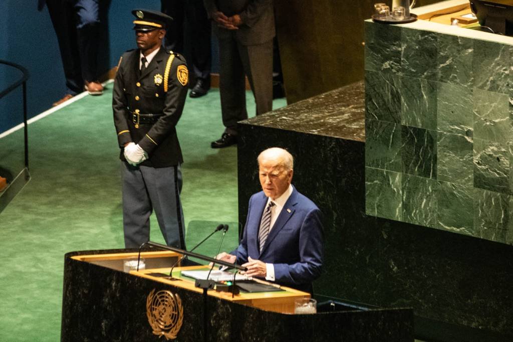 Biden: presidente americano participou da Assembleia da ONU.  (Leandro Fonseca/Exame)