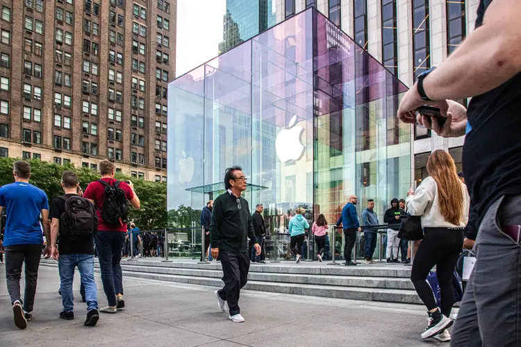 Loja da Apple, em Nova York: evento "Scary fast" pode trazer novos modelos de Mac (Leandro Fonseca/Exame)