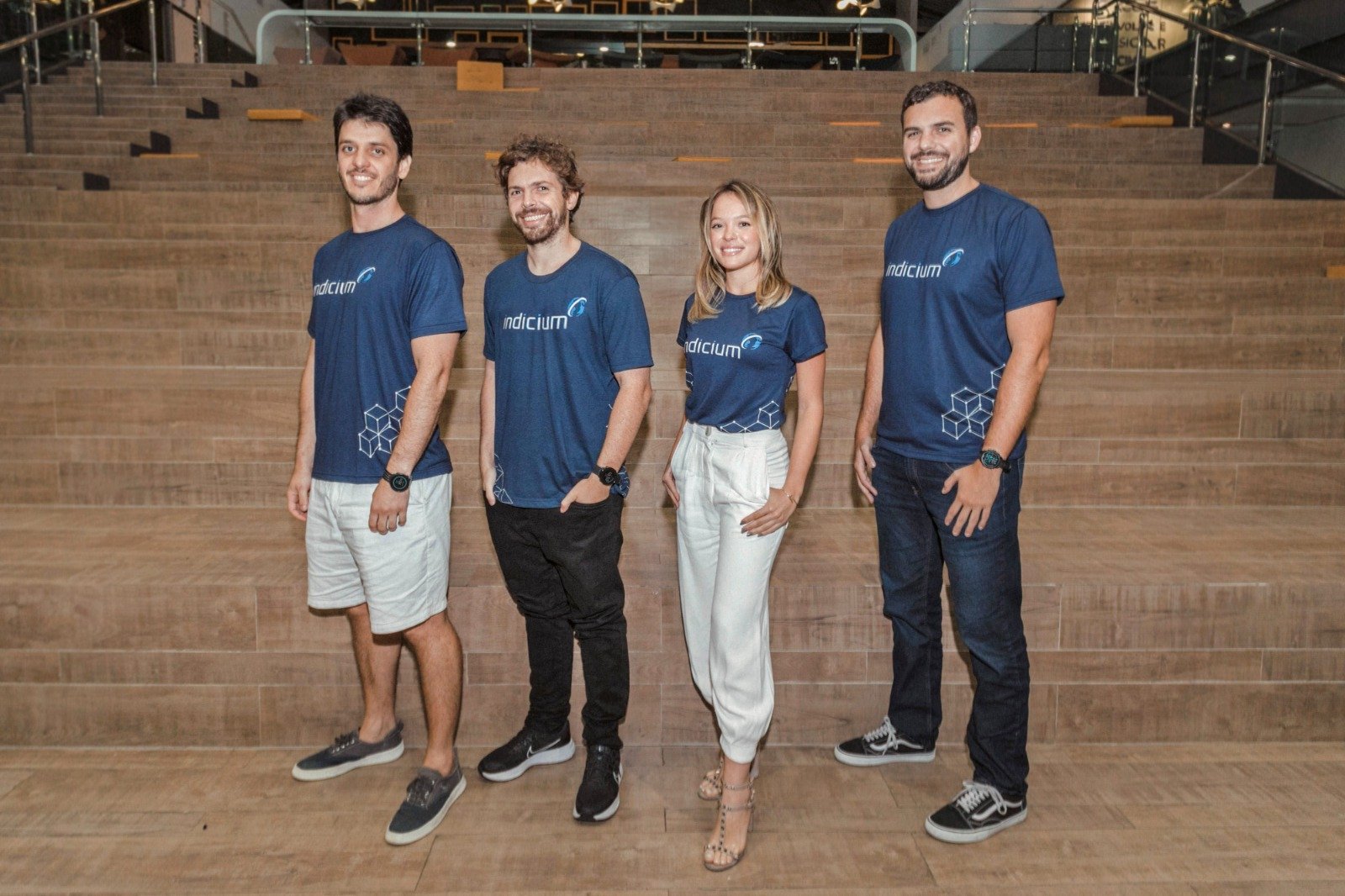 Matheus Dellagnelo, Vitor Avancini, Isabela Blasi e Daniel Avancini, da Indicium Foto Divulgação