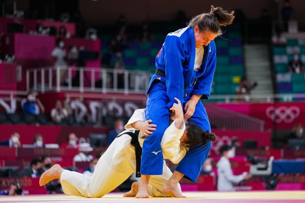 Mayra Aguiar: judoca é dona de três medalhas olímpicas e de três títulos mundiais (BSR Agency/Getty Images)