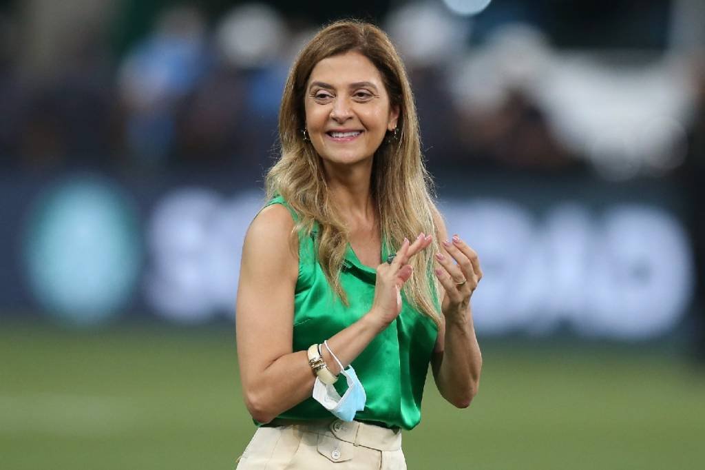 Leila Peireira: presidente do Palmeiras é conhecida por administrar o time com 'mãos de ferro' (Alexandre Schneide/Getty Images)