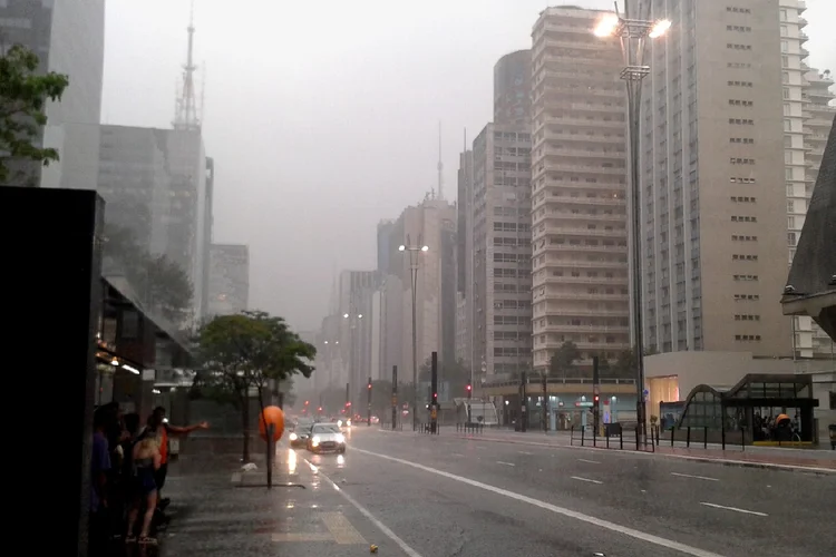 São Paulo: cidade enfrentou chuvas fortes e granizo nesta semana (BertonhaFB/Getty Images)