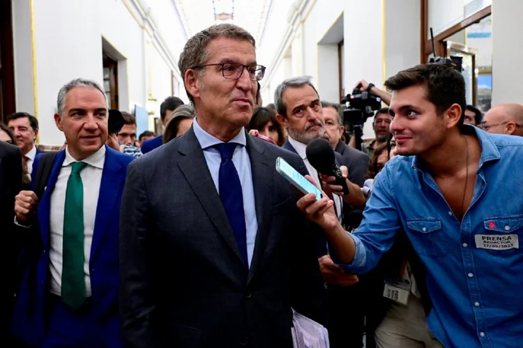 O líder do Partido Popular da Espanha, Alberto Núñez Feijóo (AFP/AFP)