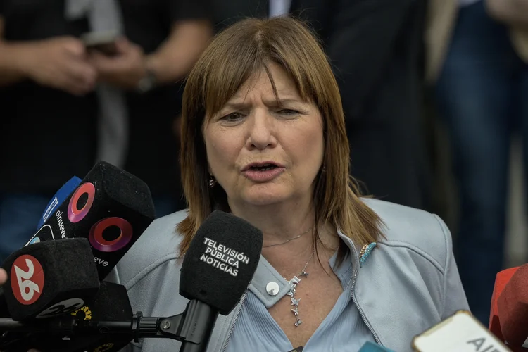 Patricia Bullrich: candidata ficou em terceiro lugar na eleição presidencial e endossou Milei (Juan Mabromata/AFP)