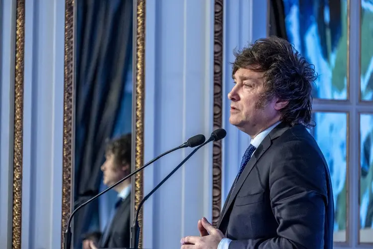 Javier Milei: candidato à presidência da Argentina quer dolarizar a economia (Bloomberg /Bloomberg)