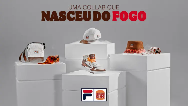 O protagonista da nova linha é o sneaker FX-33 (Fila/Burger King/Divulgação)