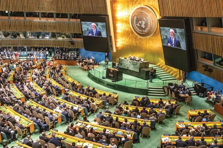 Encontro da ONU em Nova York: reunião durou cerca de 1h30 (Leandro Fonseca/Exame)