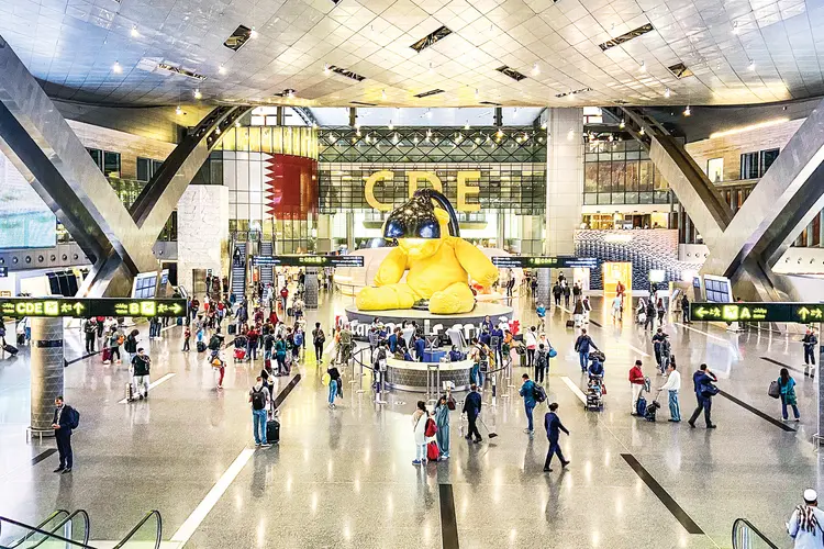 Aeroporto no Catar: com o Google, viajante pode pesquisar opções de voos com base em preço e escala (Leandro Fonseca/Exame)