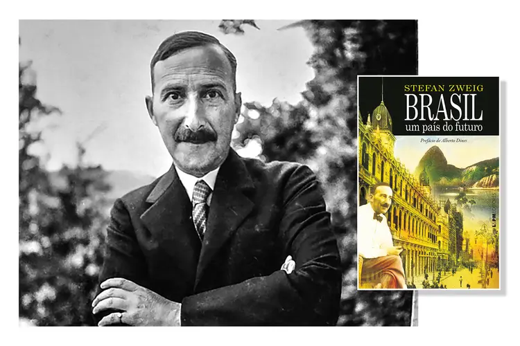 Stefan Zweig, autor de Brasil, um  País do Futuro: deprimido com o avanço do nazismo, o intelectual se suicidou (Imagno/Schostal Archiv/Getty Images)