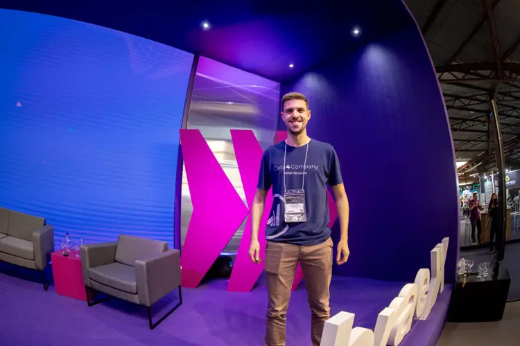 Bruno Silveira, da Data 4 Company: startup foi a vencedora do Sebrae Like a Boss Mercopar (Eduardo Rocha / Sebrae / Mercopar/Divulgação)