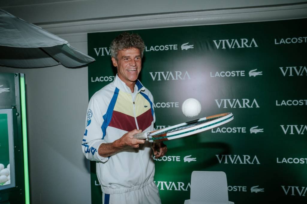 Copa no Copa: Guga Kuerten lança coleção da Lacoste Watches em torneio de tênis no RJ