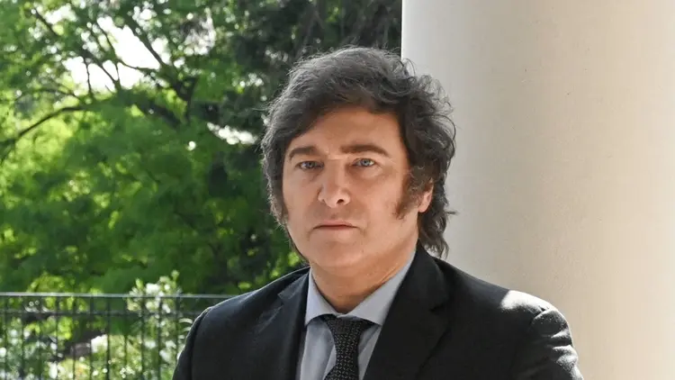 Javier Milei: presidente eleito da Argentina durante visita ao presidente Alberto Fernández (Maria Cerutti/Divulgação)