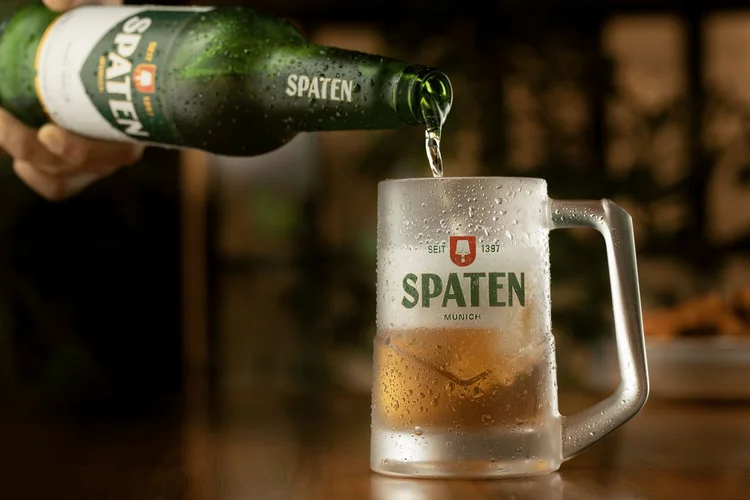 Spaten: marca alemã é principal impulsinador da Ambev, segundo BofA (Divulgação/ Ambev/Site Exame)