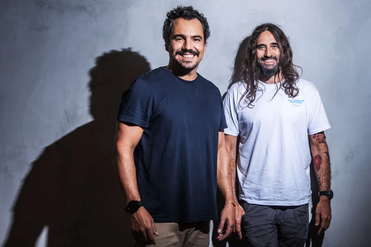 Túlio Dek (à esq.) e Pablo Lobo, sócios da Sthorm: apoio à ciência para encontrar soluções globais (Leandro Fonseca/Exame)