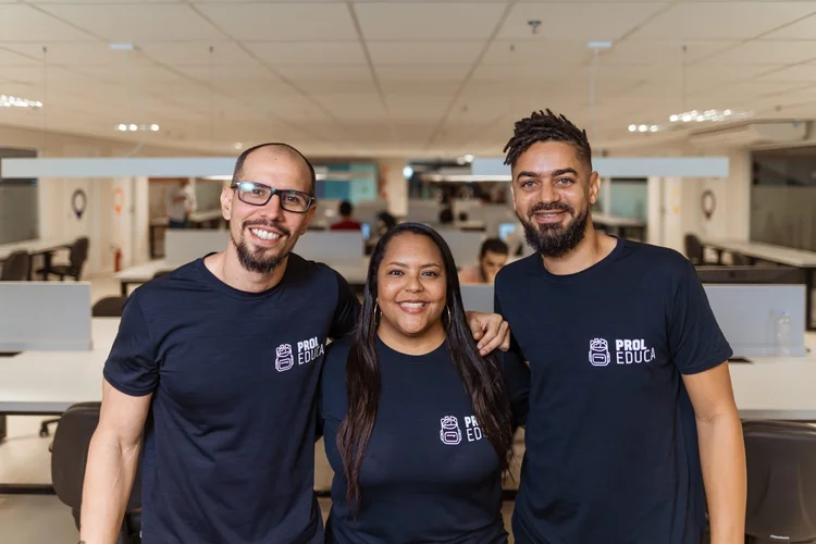 Petrus Vieira, Manuella Nascimento e Pettrus Nascimento, da Prol Educa: mais de 20.000 estudantes bolsistas em escolas particulares (divulgação/Divulgação)