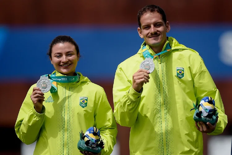 Pan: Ana Machado e Marcus D’Almeida conquistaram medalha de prata (Alexandre Loureiro/Agência Brasil)