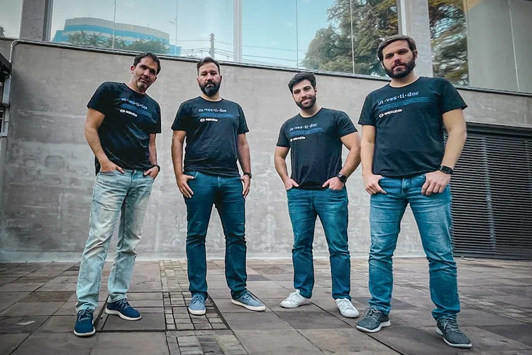 Gustavo Piccinini, Leonardo Zamboni, Guilherme Enck e Paulo Deitos Filho, sócios da Captable: em dois anos, plataforma já alcançou R$ 1,1 bilhão em valor de portfólio (Divulgação/Divulgação)