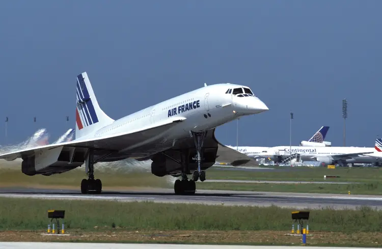 Concorde: avião supersônico fez seu último voo em 2003. (Etienne DE MALGLAIVE/Gamma-Rapho/Getty Images)