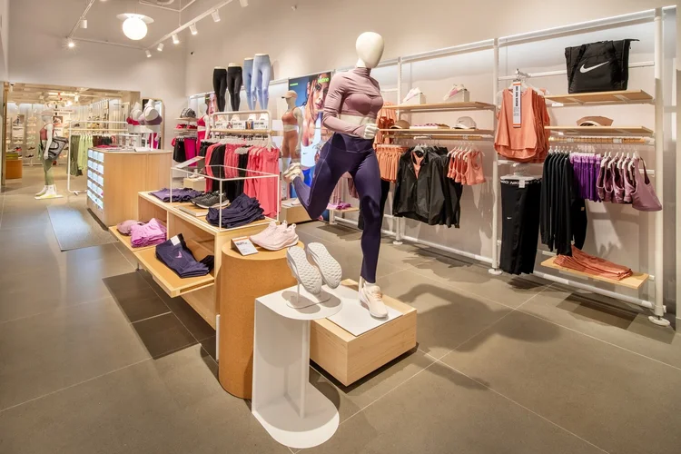Loja da Nike no Iguatemi, em São Paulo: layout visa ser um espaço de inspiração. (Nike/Divulgação)