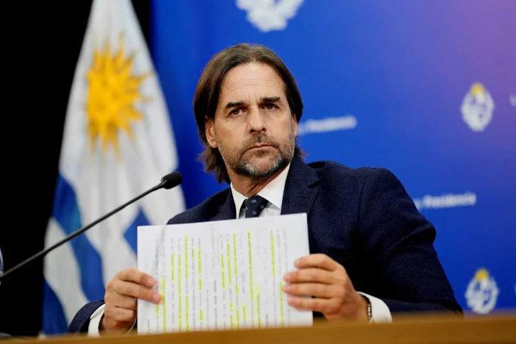 O presidente do Uruguai, em Montevidéu, em 4 de novembro de 2023 (AFP/AFP)