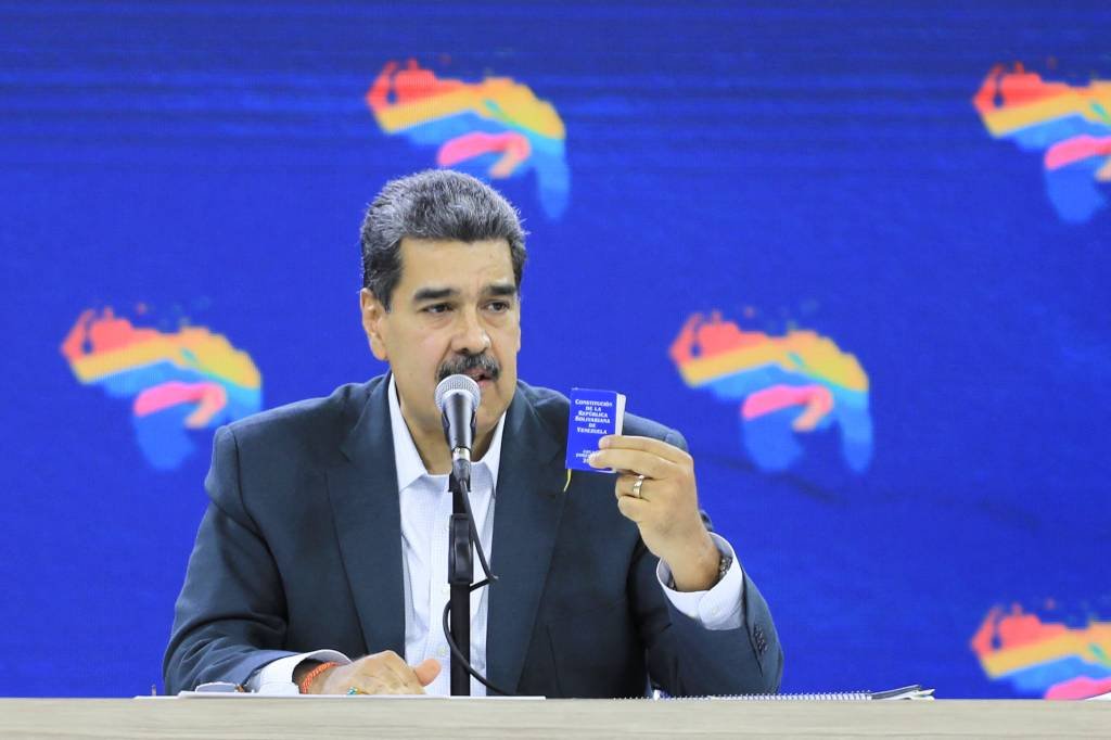 Nicolás Maduro, presidente da Venezuela, defende referendo para anexar parte da Guiana (Zurimar Campos/AFP)