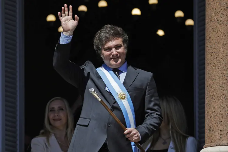 Javier Milei, presidente eleito da Argentina (Emiliano Lasalvia/AFP)