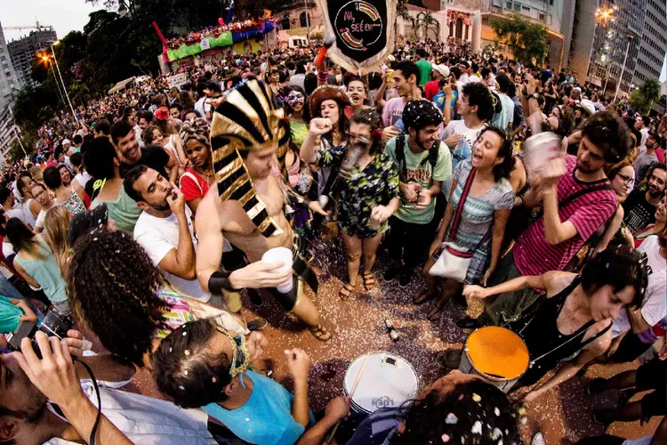 Carnaval de SP: bloco Baixo Augusta, no centro de São Paulo  (Gustavo Basso/Getty Images)