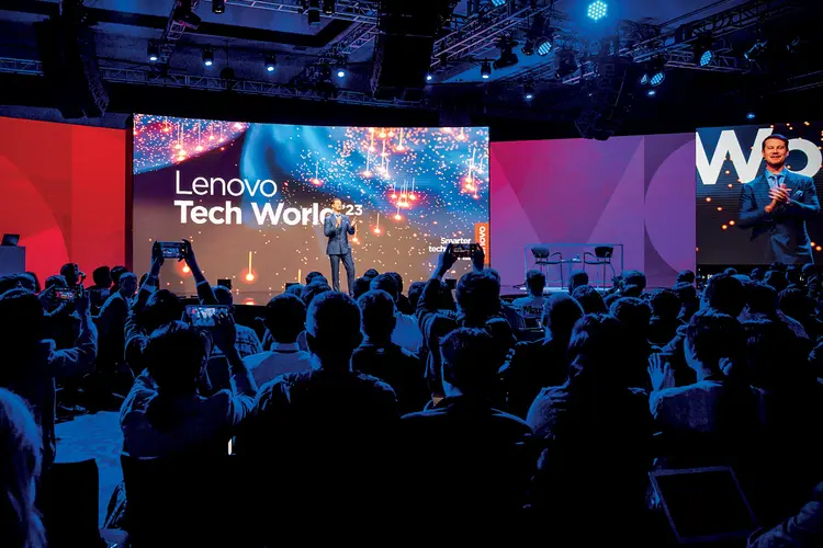 Conferência da Lenovo em Austin, no Texas: a companhia passa a oferecer soluções para gerenciamento de dados (Lenovo/Divulgação)