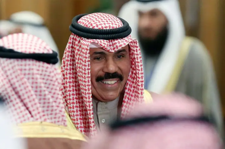 Emir do Kuwait, xeque Nawaf al-Ahmad Al-Sabah, no Kuwait, em 19 de janeiro de 2014 (AFP)
