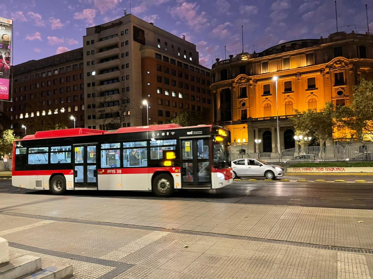 Ônibus em Santiago, no Chile