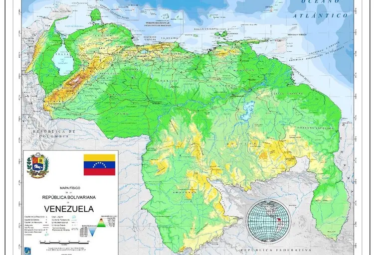 Mapa da Venezuela divulgado por Nicolás Maduro, que inclui parte da Guiana (Nicolás Maduro no X)