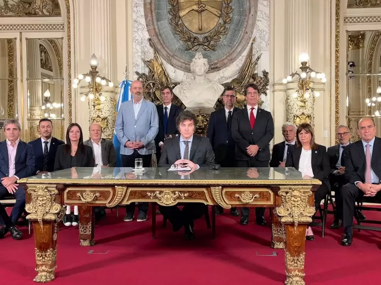 Milei: presidente argentino  ( Oficina del Presidente Javier Milei/Reprodução)