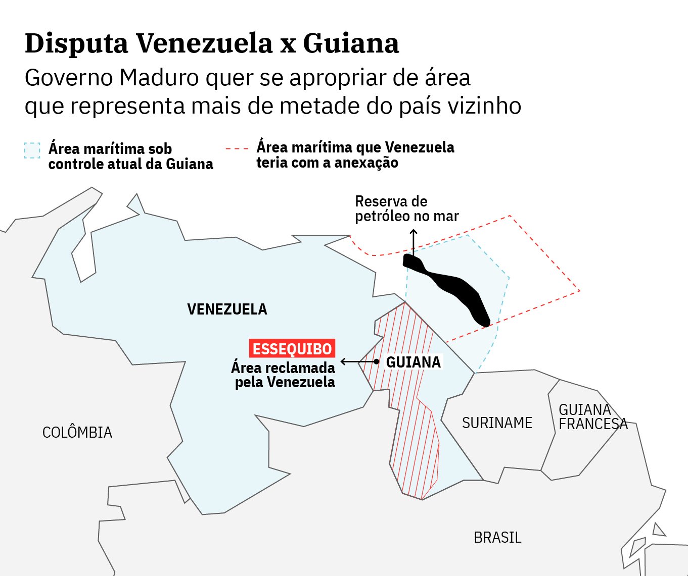 Disputa Territorial Entre Venezuela E Guiana Já Mudou Até O Mapa Do