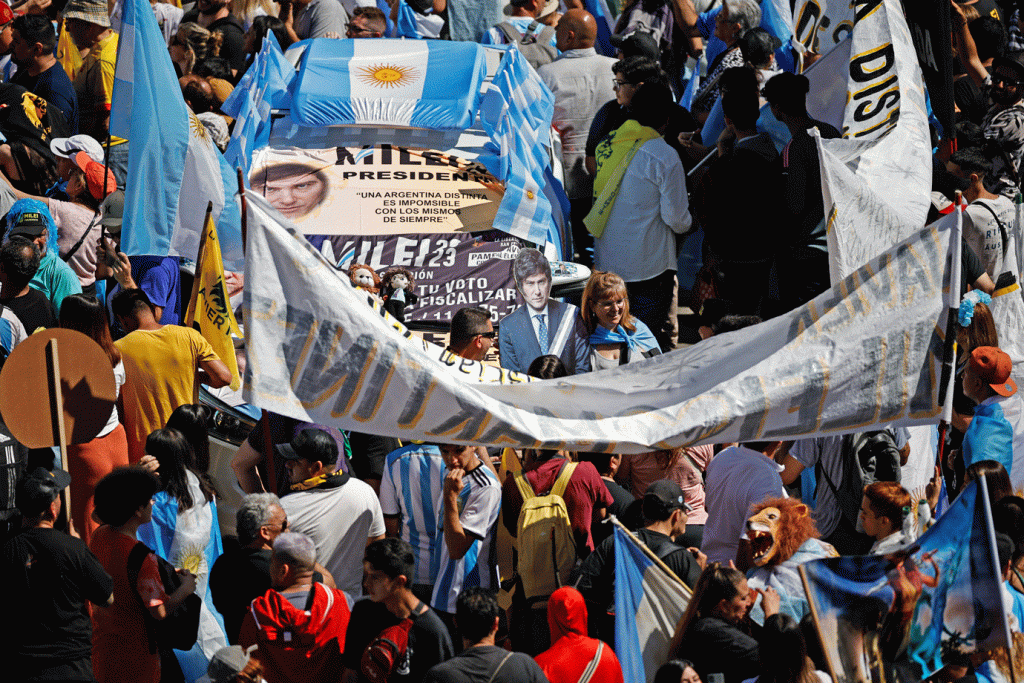 Argentina: Javier Milei toma posse como presidente neste domingo, 10.  (ALEJANDRO PAGNI/AFP/Getty Images)