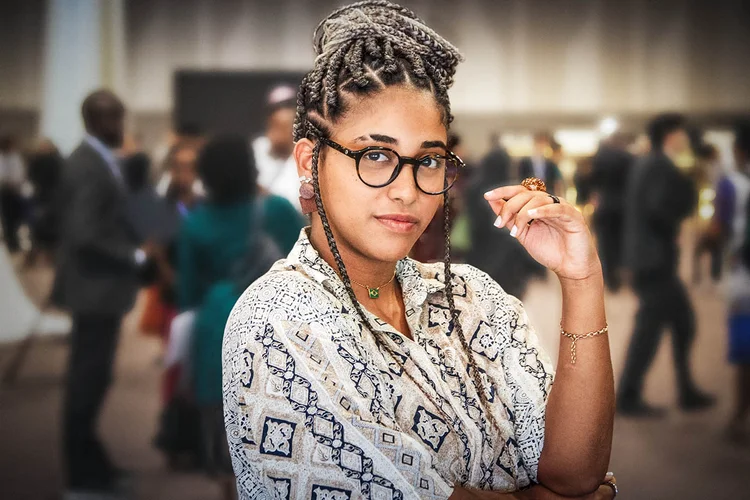 Marcele Oliveira, jovem negociadora pelo clima, na COP28 (Leandro Fonseca/Exame)