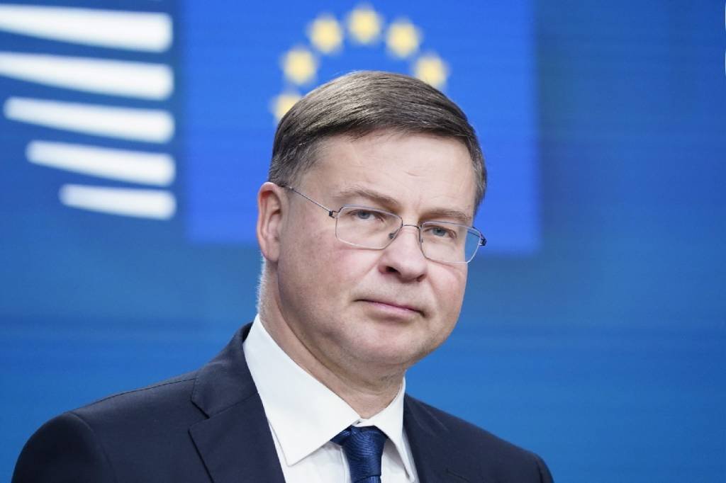 Valdis Dombrovskis, vice-presidente da Comissão Europeia (Simon Wohlfahrt/Getty Images)