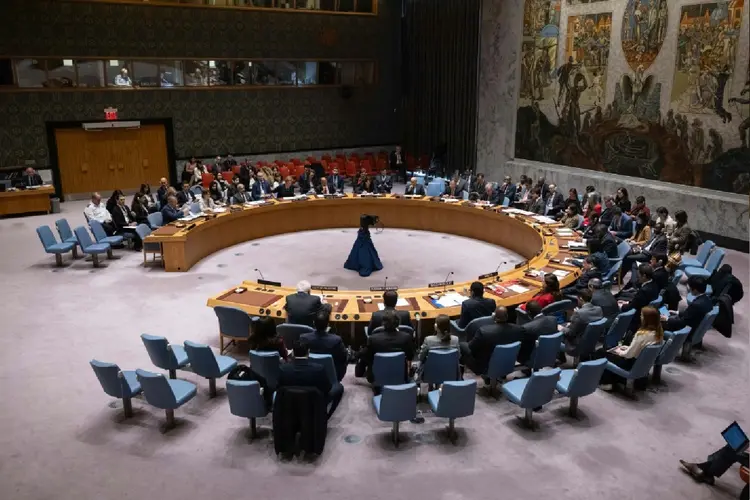 Reunião do Conselho de Segurança sobre Gaza em Nova York, em 8 de dezembro de 2023 ( Agence France-Presse/AFP Photo)