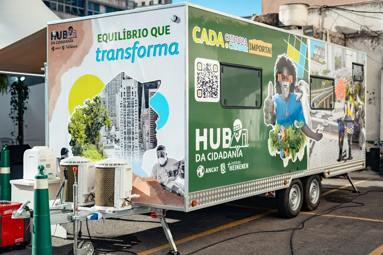 Hub da Cidadania para atendimento de catadores em São Paulo (Instituto Heineken /Divulgação)