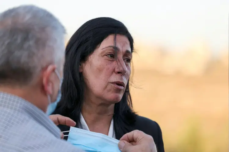 Khalida Jarrar, da Frente Popular para a Libertação da Palestina (FPLP) ( Agence France-Presse/AFP Photo)