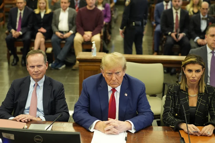 Donald Trump, durante audiência na Suprema Corte de Nova York (Seth Wenig/AFP)