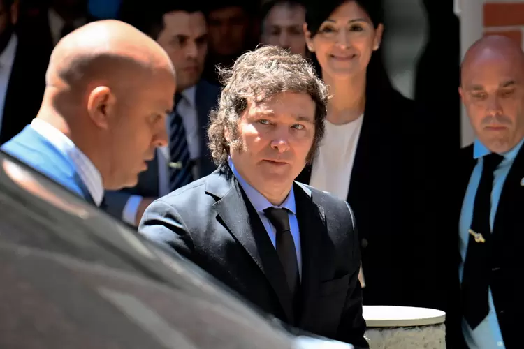 Javier Milei, presidente eleito da Argentina (Luis ROBAYO / AFP/Getty Images)