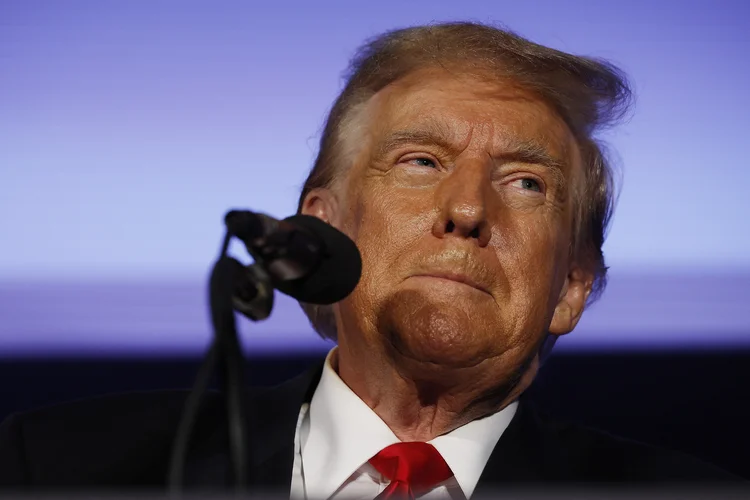 Donald Trump, durante comício em Portsmouth, New Hampshire (Chip Somodevilla/AFP)