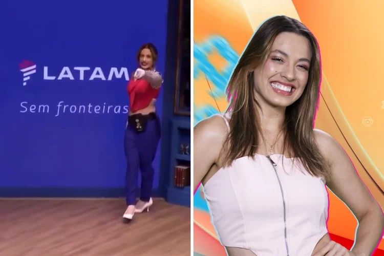 Participante do BBB 24, Beatriz Reais aproveita ativação de marca na casa para fazer ‘publi’ (Reprodução/TV Globo)